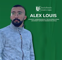 Alex Louis, un étudiant de la Faculté de santé publique, a reçu le titre étudiant ambassadeur de la FISU 